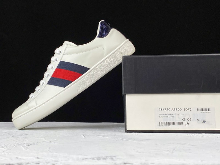GUCC Ace Leather Sneaker 386750 02JR0 9072